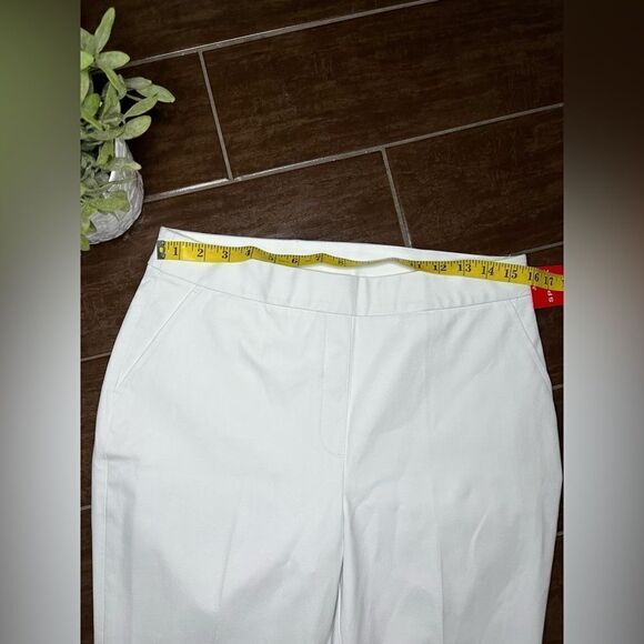 Spanx On-the-Go Ankle Slim Straight Classic white Pants Sz large - Picture 10 of 12